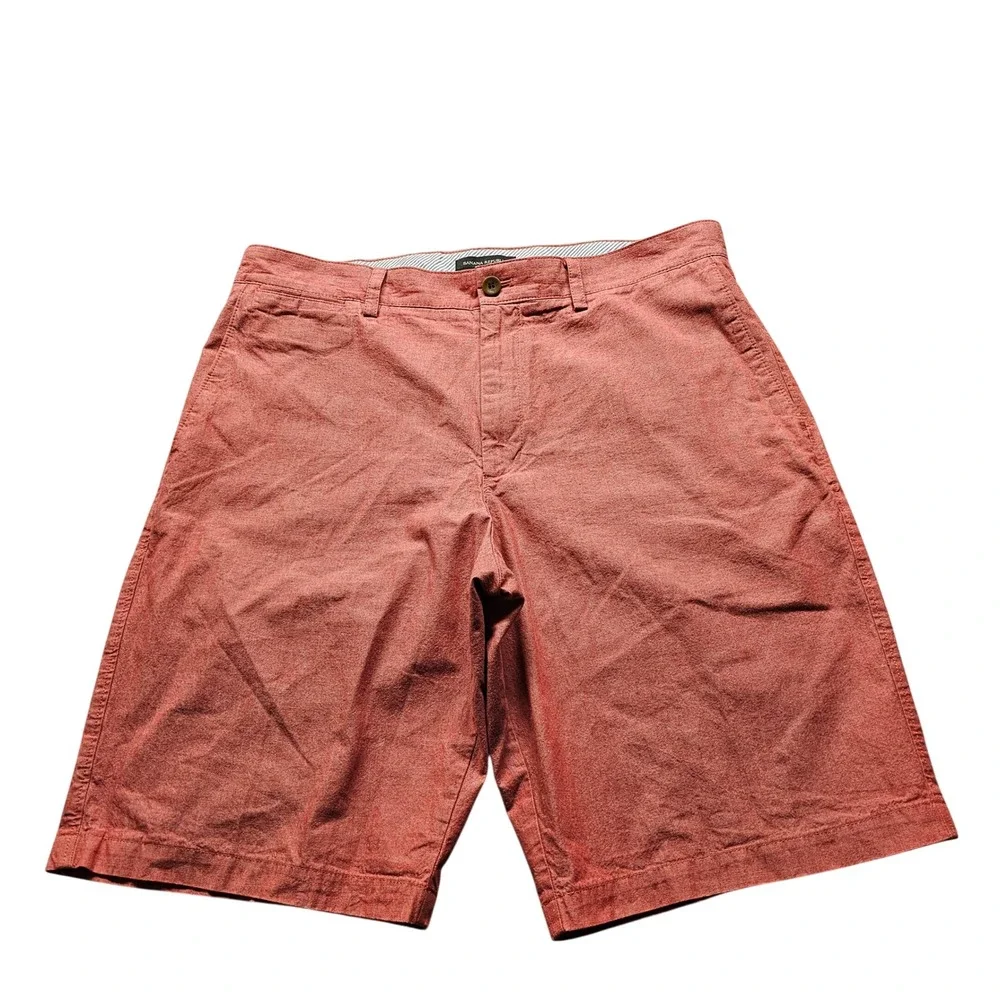 Banana Republic Chino Shorts Mens 36 Red Cotton Summer Casual 950998-01